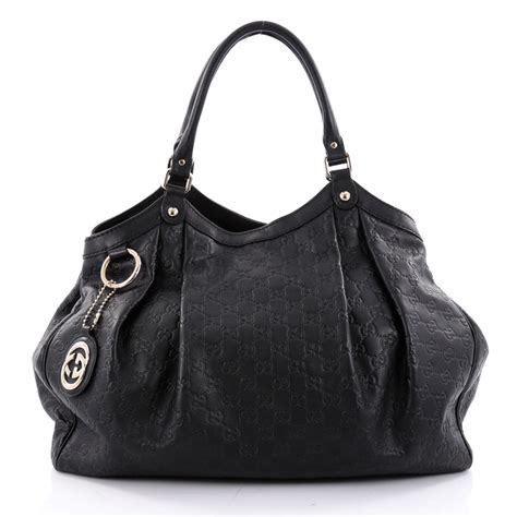 gucci guccissima bag black|gucci guccissima sukey bag.